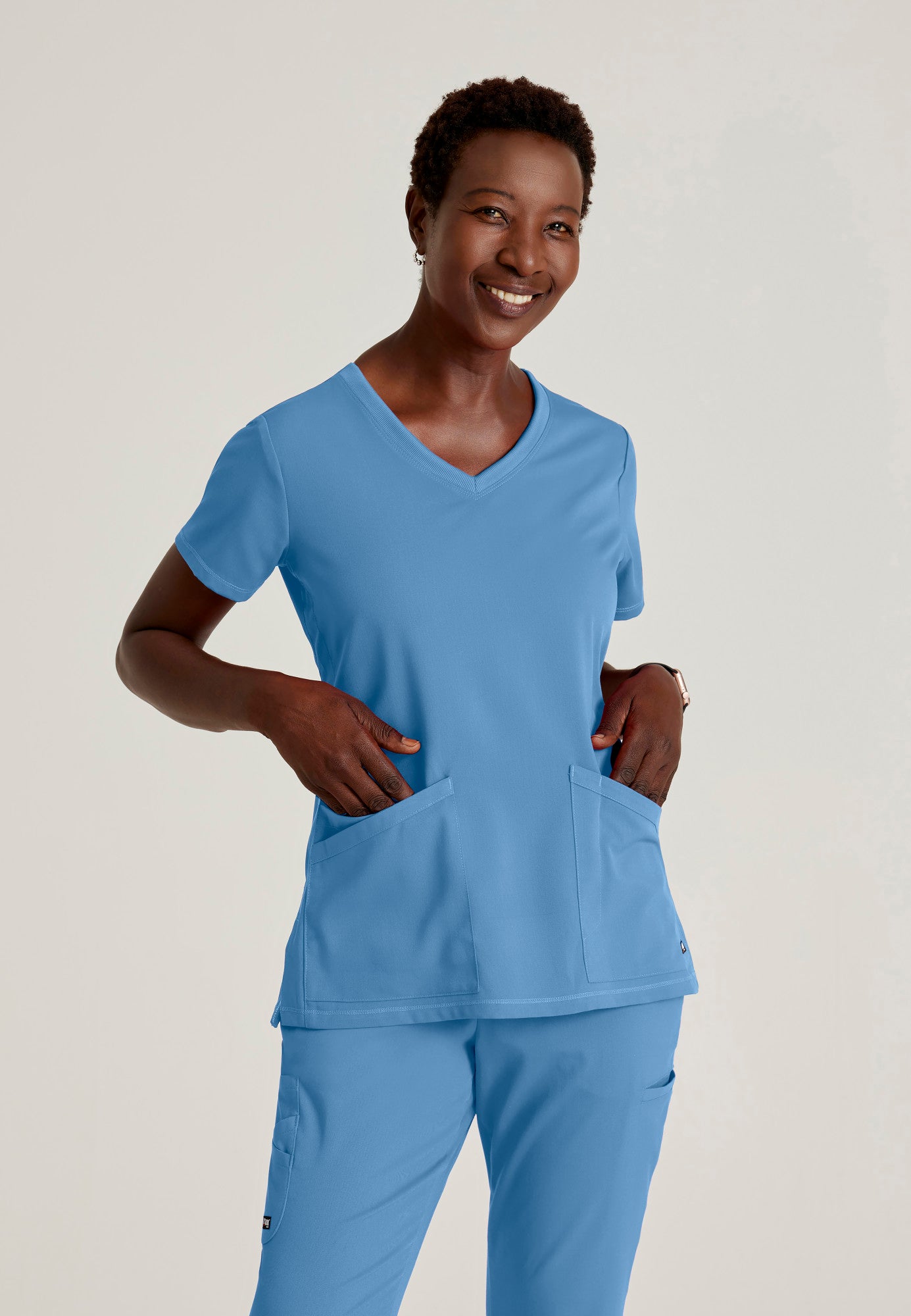 Serena Top - Ciel Blue - Jen's Scrubs
